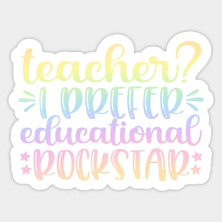 Teacher rockstar - teacher joke/pun Sticker